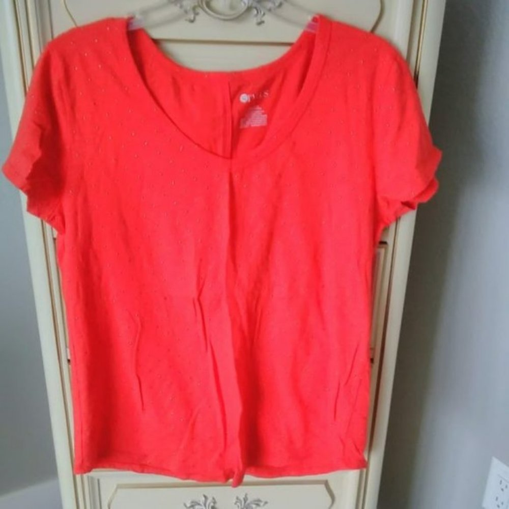 Stylus NWOT Gold Studded OrangeTee